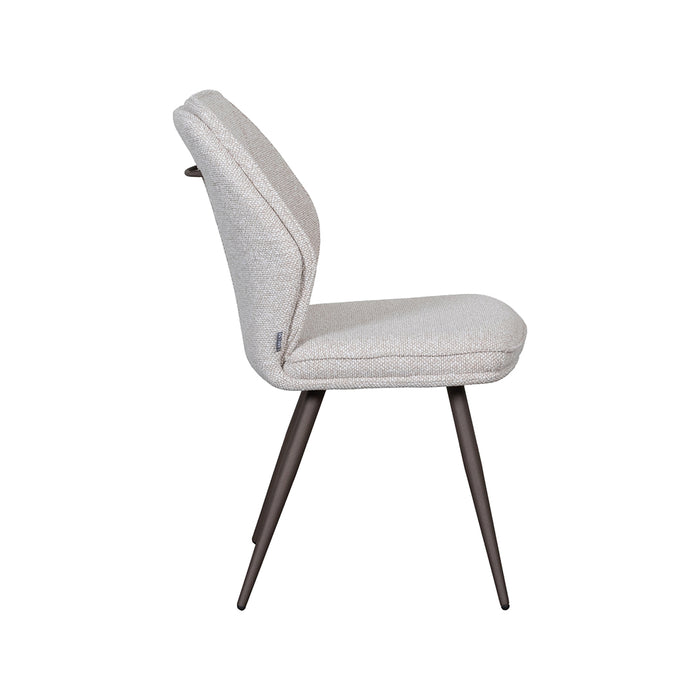 LABEL51 Eetkamerstoel Silvain Bouclé Naturel met bronze poten-Eetkamerstoelen-LABEL51