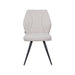 LABEL51 Eetkamerstoel Silvain Bouclé Naturel met zwarte poten-Eetkamerstoelen-LABEL51