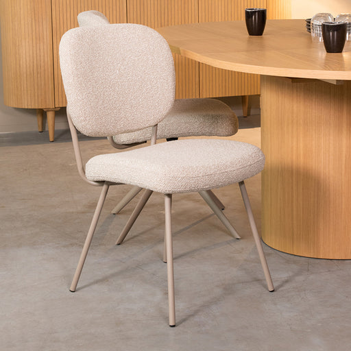 LABEL51 Eetkamerstoel Singapore - Naturel - Royal Boucle - Taupe-Eetkamerstoelen-LABEL51