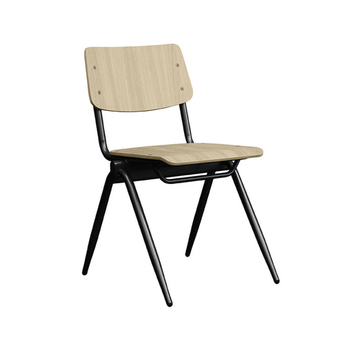LABEL51 Eetkamerstoel Solid - Naturel - Hout - Black Frame-Eetkamerstoelen-LABEL51