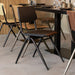 LABEL51 Eetkamerstoel Solid Zwart Hout Zwart Metalen Frame 49x55x81 cm-Eetkamerstoelen-LABEL51