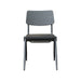 LABEL51 Eetkamerstoel Solid Zwart Hout Zwart Metalen Frame 49x55x81 cm-Eetkamerstoelen-LABEL51