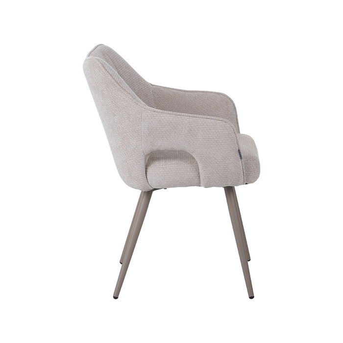 Eetkamerstoel Stan - Naturel - Elite - Taupe Metalen Frame-Eetkamerstoelen-LABEL51