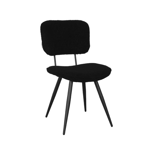 LABEL51 Eetkamerstoel Ted - Zwart - Teddy - Black Frame-Eetkamerstoelen-LABEL51