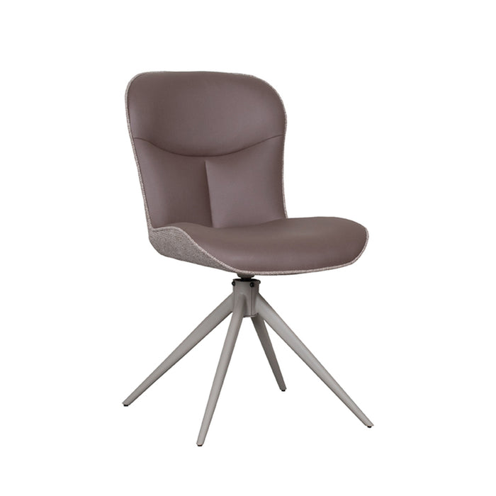 LABEL51 Eetkamerstoel Thorben - Bruin - Microfiber - Taupe Frame-Eetkamerstoelen-LABEL51