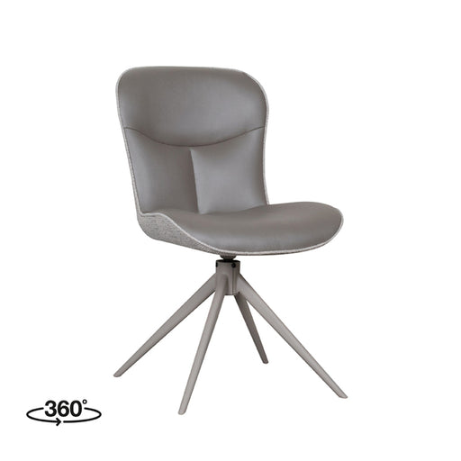 LABEL51 Eetkamerstoel Thorben - Forest - Microfiber - Taupe Frame - Draaibaar-Eetkamerstoelen-LABEL51