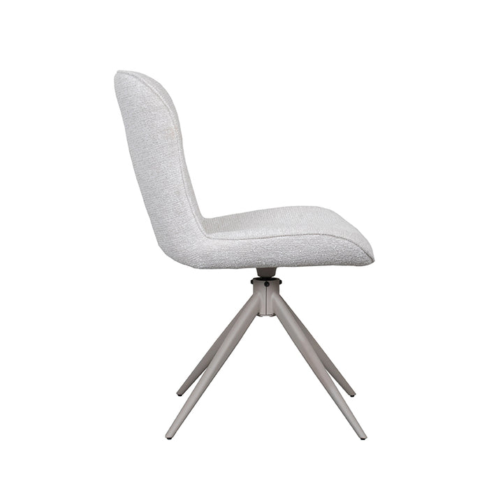 LABEL51 Thorben Dining Chair Natural Canyon Taupe Metal Frame
