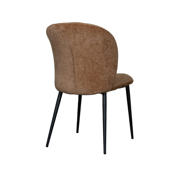 LABEL51 Eetkamerstoel Vino - Cognac - Elite - Zwart Metalen Frame-Eetkamerstoelen-LABEL51