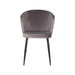 LABEL51 Eetkamerstoel Wave Grijs Fluweel 58x60x85 cm-Eetkamerstoelen-LABEL51