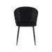LABEL51 Eetkamerstoel Wave Zwart Fluweel 58x60x85 cm-Eetkamerstoelen-LABEL51