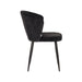 LABEL51 Eetkamerstoel Wave Zwart Fluweel 58x60x85 cm-Eetkamerstoelen-LABEL51