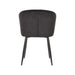 LABEL51 Eetkamerstoel Wave Zwart Fluweel 58x60x85 cm-Eetkamerstoelen-LABEL51