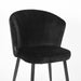 LABEL51 Eetkamerstoel Wave Zwart Fluweel 58x60x85 cm-Eetkamerstoelen-LABEL51