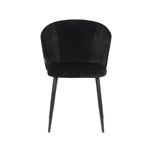 LABEL51 Eetkamerstoel Wave - Zwart - Fluweel-Eetkamerstoelen-LABEL51