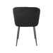 LABEL51 Eetkamerstoel Whirl Zwart Teddy Zwart Metalen Frame 58x60x85 cm-Eetkamerstoelen-LABEL51