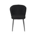 LABEL51 Eetkamerstoel Whirl Zwart Teddy Zwart Metalen Frame 58x60x85 cm-Eetkamerstoelen-LABEL51