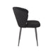 LABEL51 Eetkamerstoel Whirl Zwart Teddy Zwart Metalen Frame 58x60x85 cm-Eetkamerstoelen-LABEL51