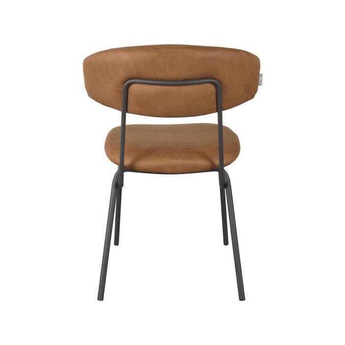 LABEL51 Eetkamerstoel Zack - Cognac - Micro Suede-Eetkamerstoelen-LABEL51