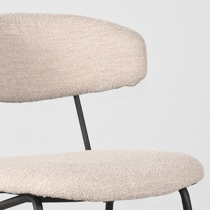 LABEL51 Eetkamerstoel Zack Naturel Boucle 53x59x79 cm-Eetkamerstoelen-LABEL51
