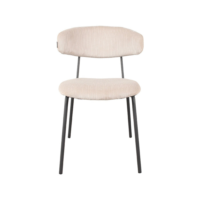 LABEL51 Eetkamerstoel Zack - Naturel - Ribcord-Eetkamerstoelen-LABEL51