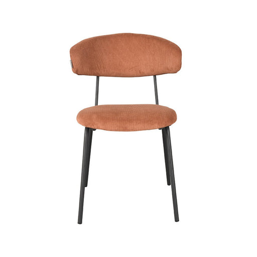 LABEL51 Eetkamerstoel Zack - Rust - Ribcord - Zwart Metalen Frame-Eetkamerstoelen-LABEL51