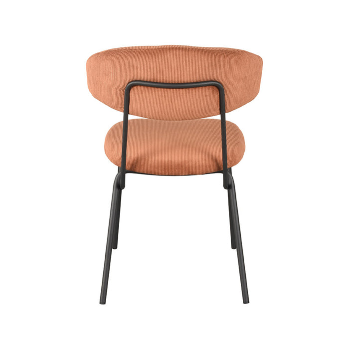 LABEL51 Eetkamerstoel Zack - Rust - Ribcord - Zwart Metalen Frame-Eetkamerstoelen-LABEL51