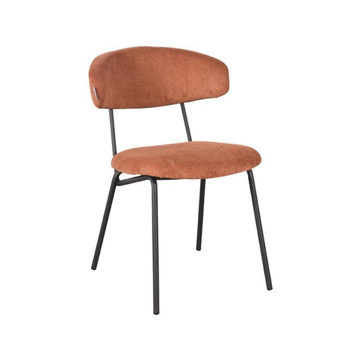 LABEL51 Eetkamerstoel Zack - Rust - Ribcord - Zwart Metalen Frame-Eetkamerstoelen-LABEL51