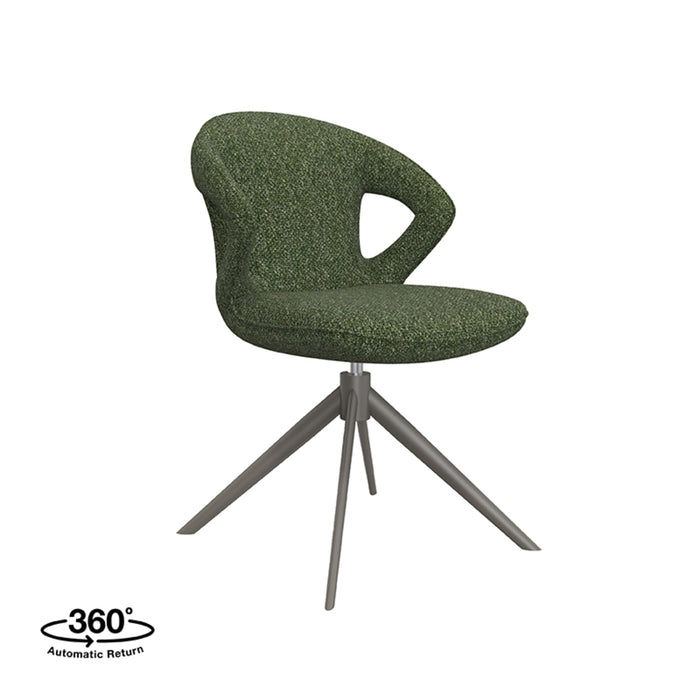 LABEL51 Eetkamerstoel Zurich - Forest - Boucle - Forest Frame - Draaibaar-Eetkamerstoelen-LABEL51