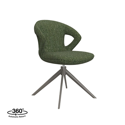 LABEL51 Eetkamerstoel Zurich - Forest - Boucle - Forest Frame - Draaibaar-Eetkamerstoelen-LABEL51