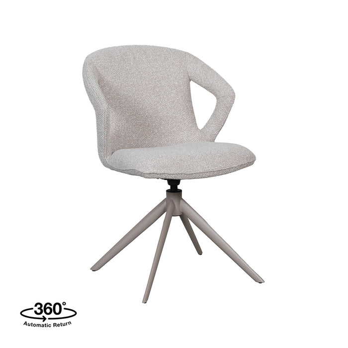 Dining Chair Zurich - Natural - Royal Boucle - Taupe Metal...