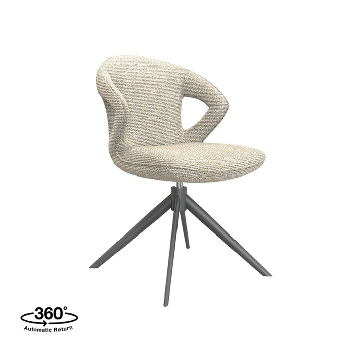 LABEL51 Eetkamerstoel Zurich - Naturel - Royal Boucle - Draaibaar-Eetkamerstoelen-LABEL51