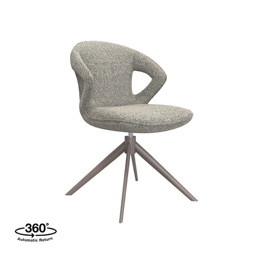 LABEL51 Eetkamerstoel Zurich - Truffel grijs - Boucle - Bronze Frame - Draaibaar-Eetkamerstoelen-LABEL51