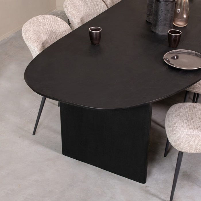 LABEL51 Eetkamertafel Cooper - Zwart - Mangohout - 210 cm-Eettafels-LABEL51