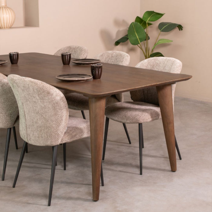 LABEL51 Eetkamertafel Fly - Espresso - Mangohout - 250 cm-Eettafels-LABEL51