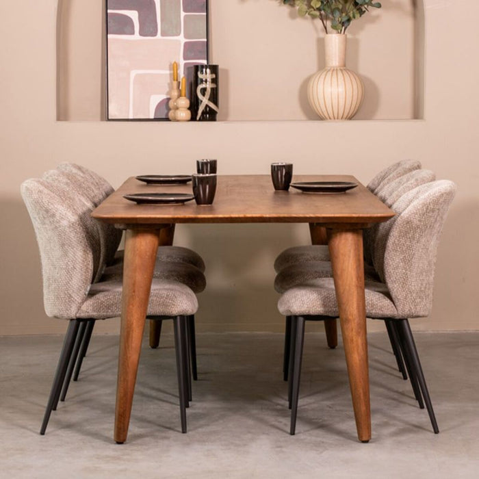 LABEL51 Eetkamertafel Fly - Nature Smooth - Mangohout - 190 cm-Eettafels-LABEL51