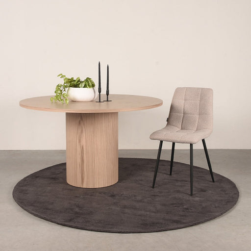 LABEL51 Eetkamertafel Oliva - Naturel - Eiken - 130 cm - Rond-Eettafels-LABEL51