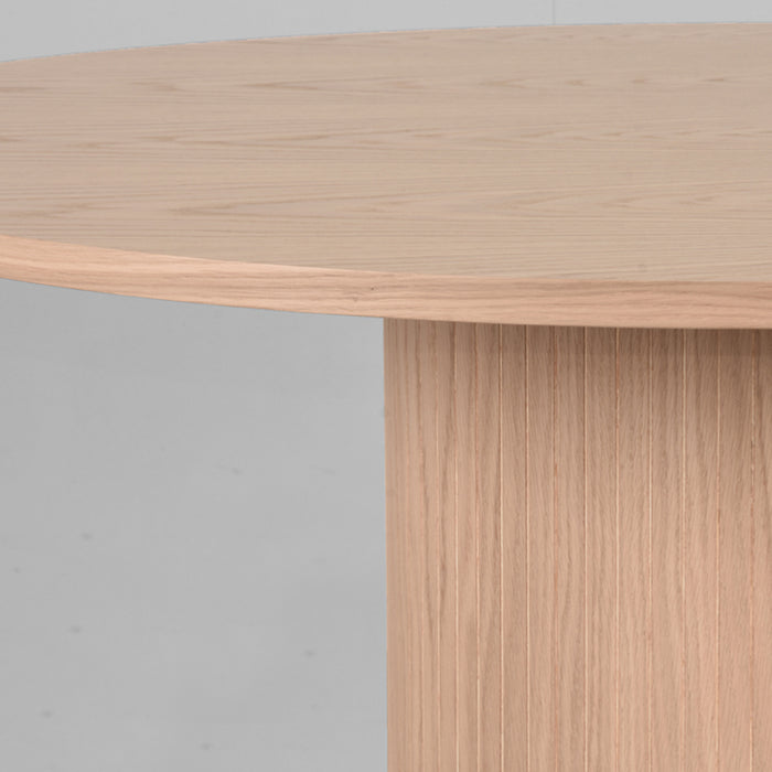 LABEL51 Eetkamertafel Oliva - Naturel - Eiken - 130 cm - Rond-Eettafels-LABEL51