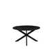LABEL51 Eetkamertafel Otis - Zwart - Mangohout - 130 cm - Rond-Eettafels-LABEL51
