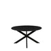LABEL51 Eetkamertafel Otis - Zwart - Mangohout - 140 cm - Rond-Eettafels-LABEL51