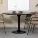 LABEL51 Eetkamertafel Otto - Zwart - Mangohout - 130 cm - Rond-Eettafels-LABEL51