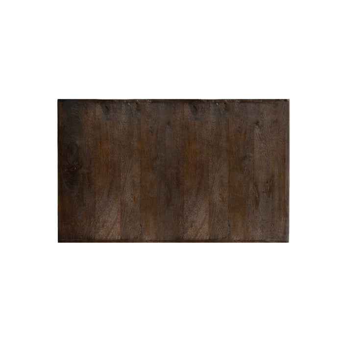 Eetkamertafel Tafelblad Straight Edge - Espresso - Mangohout...-Eettafels-LABEL51