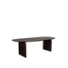 LABEL51 Cooper eettafel van donkerbruin mangohout met organisch gevormd blad, 210x110 cm.