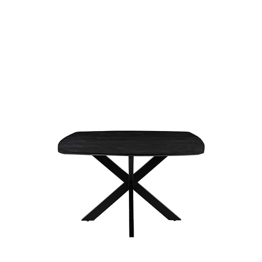 LABEL51 Eettafel Eetkamertafel Blake Zwart Mangohout 130 cm Rond-Eetkamertafels-LABEL51