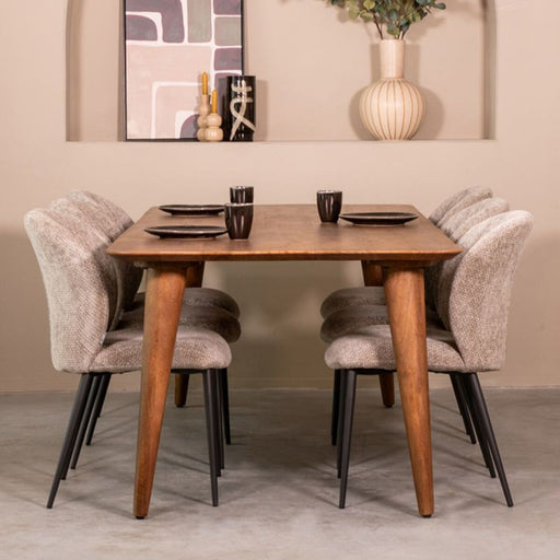 LABEL51 Eettafel Eetkamertafel Fly Nature Smooth Mangohout 190 cm-Eettafels-LABEL51