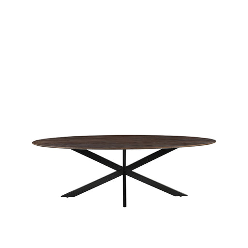 LABEL51 Eettafel Eetkamertafel James Espresso Mangohout 210 cm Ovaal-Eettafels-LABEL51
