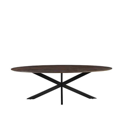 LABEL51 Eettafel Eetkamertafel James Espresso Mangohout 240 cm Ovaal-Eettafels-LABEL51