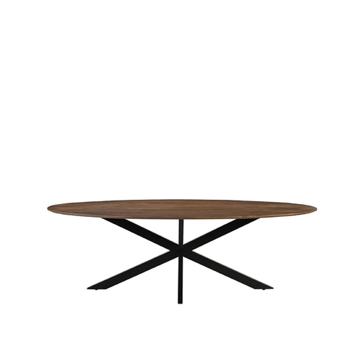 LABEL51 Eettafel Eetkamertafel James Nature Smooth Mangohout 210 cm Ovaal-Eettafels-LABEL51