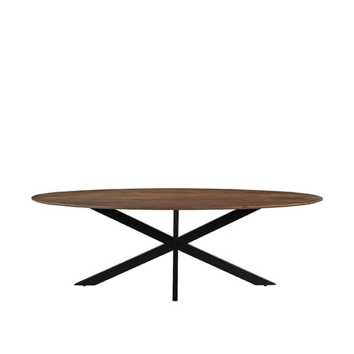 LABEL51 Eettafel Eetkamertafel James Nature Smooth Mangohout 240 cm Ovaal-Eettafels-LABEL51