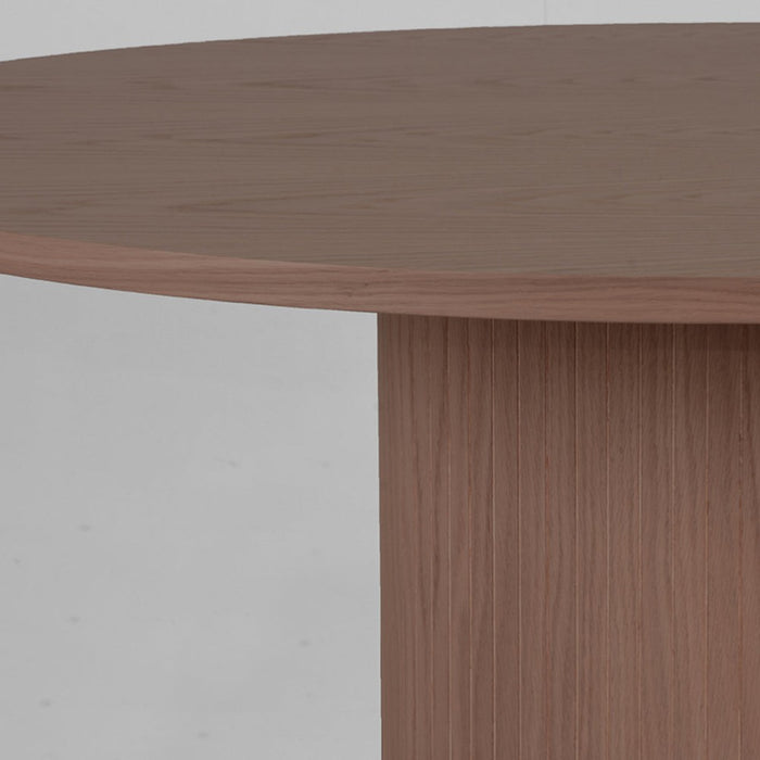 LABEL51 Eettafel Eetkamertafel Oliva Walnoot Eiken 130 cm Rond-Eettafels-LABEL51