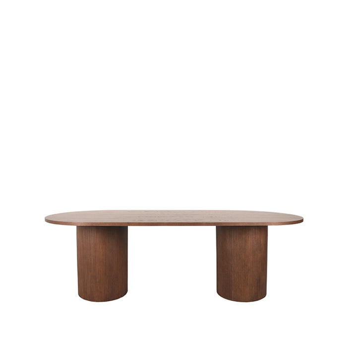LABEL51 Eettafel Eetkamertafel Oliva Walnoot Eiken 240 cm 240x120x75 cm-Eettafels-LABEL51